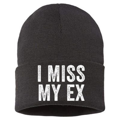 I Miss My Ex Breakup Heartbreak Ex Boyfriend Ex Girlfriend Broken Relationship Sustainable Knit Beanie