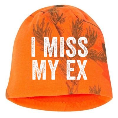 I Miss My Ex Breakup Heartbreak Ex Boyfriend Ex Girlfriend Broken Relationship Kati - Camo Knit Beanie