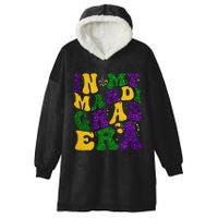 In My Mardi Gras Era Retro Groovy Fleur De Lis Fat Tuesday Hooded Wearable Blanket