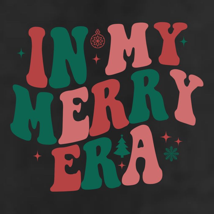 In My Merry Era Christmas Holiday 7 Panel Mesh Trucker Snapback Hat