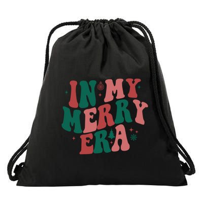 In My Merry Era Christmas Holiday Drawstring Bag