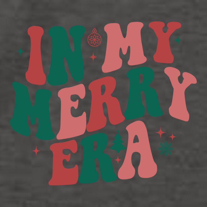 In My Merry Era Christmas Holiday Vector Backpack