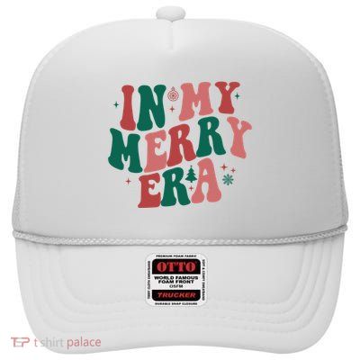 In My Merry Era Christmas Holiday High Crown Mesh Back Trucker Hat