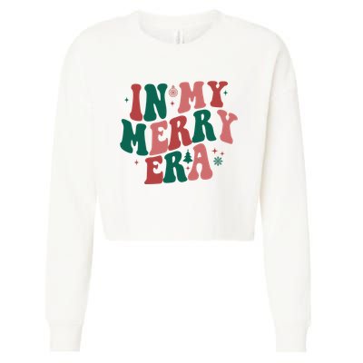 In My Merry Era Christmas Holiday Cropped Pullover Crew