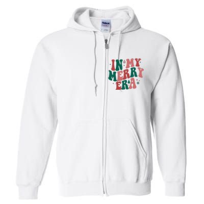 In My Merry Era Christmas Holiday Full Zip Hoodie