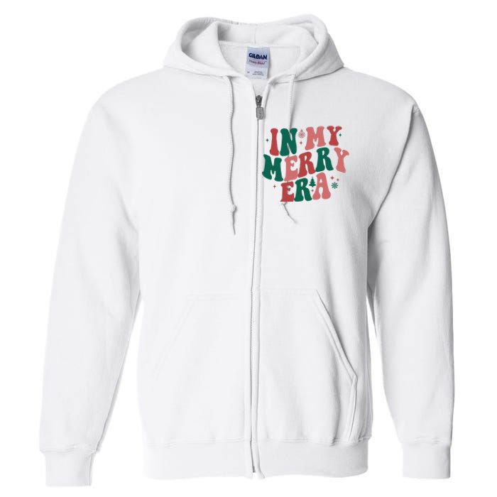 In My Merry Era Christmas Holiday Full Zip Hoodie