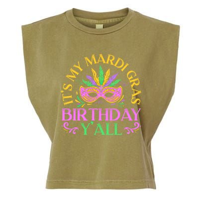 It's My Mardi Gras Birthday Y'all New Orleans Louisiana Gift Garment-Dyed Women's Muscle Tee