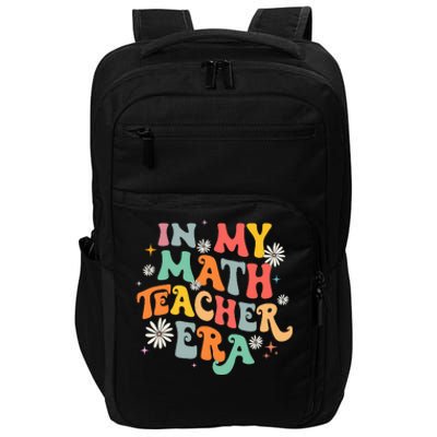 In My Math Teacher Era Retro Back To School Groovy Teacher Impact Tech Backpack