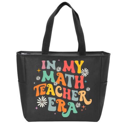 In My Math Teacher Era Retro Back To School Groovy Teacher Zip Tote Bag