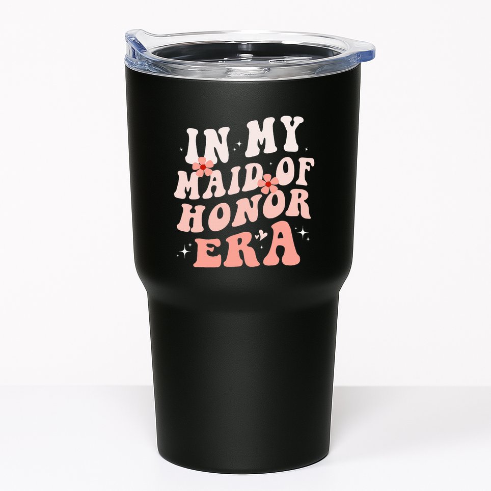 In My Maid Of Honor Era Groovy Bridesmaid Wedding Party Cute Tumbler