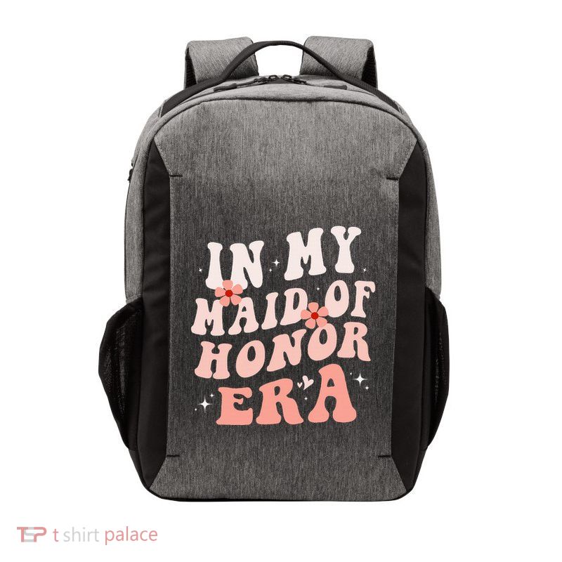 In My Maid Of Honor Era Groovy Bridesmaid Wedding Party Cute Vector Backpack