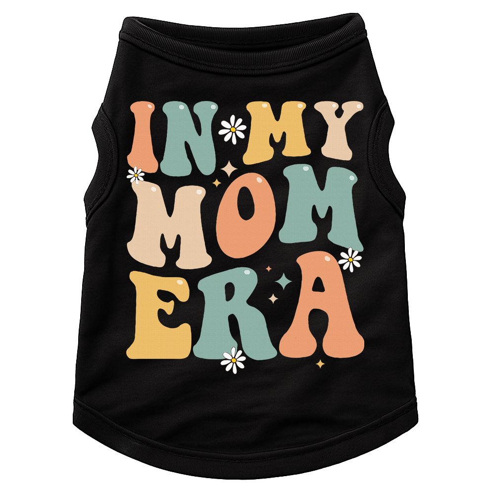 In My Mom Era Lover Groovy Retro Mom Funny Mothers Day Doggie Tank