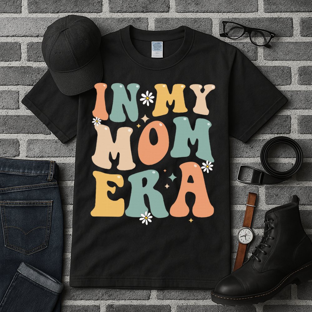 In My Mom Era Lover Groovy Retro Mom Funny Mothers Day Tall T-Shirt