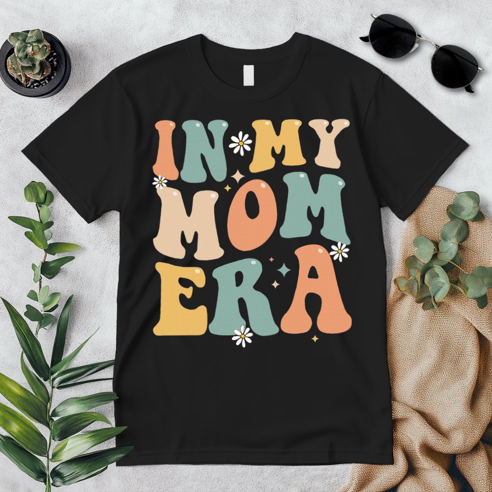 In My Mom Era Lover Groovy Retro Mom Funny Mothers Day Premium T-Shirt
