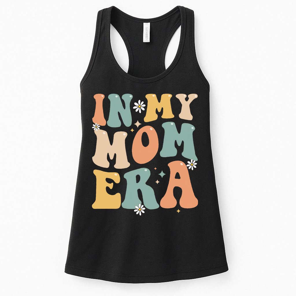 In My Mom Era Lover Groovy Retro Mom Funny Mothers Day Womens Tank Top