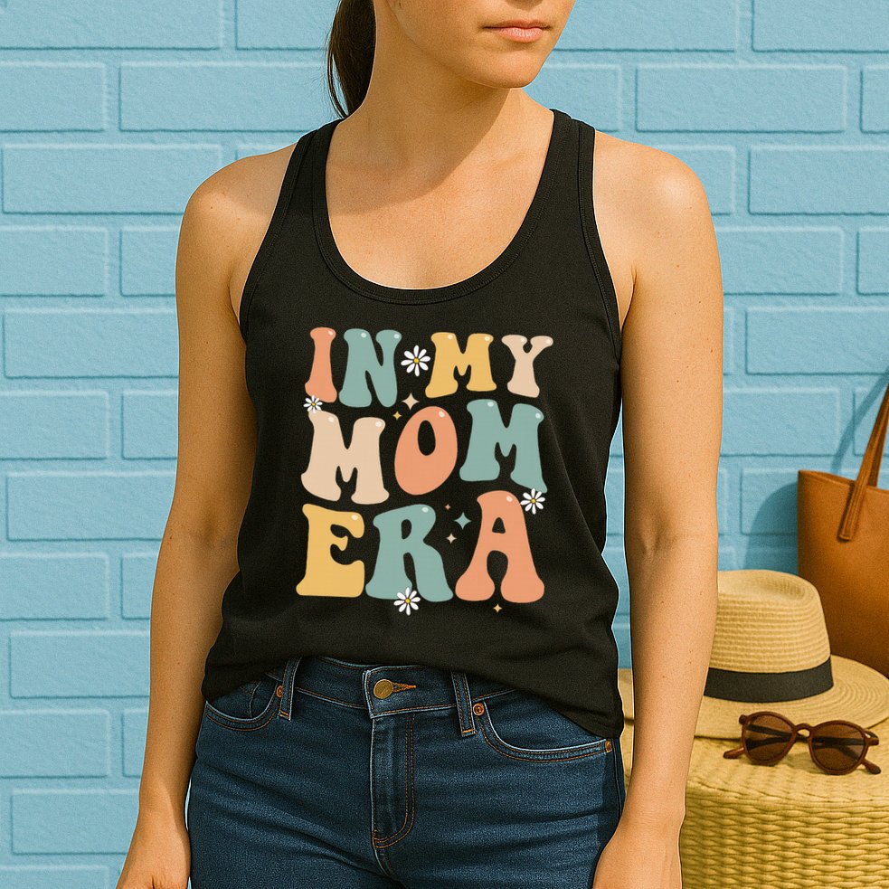 In My Mom Era Lover Groovy Retro Mom Funny Mothers Day Womens Tank Top