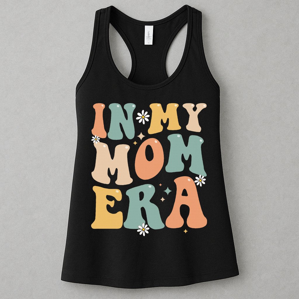 In My Mom Era Lover Groovy Retro Mom Funny Mothers Day Womens Tank Top