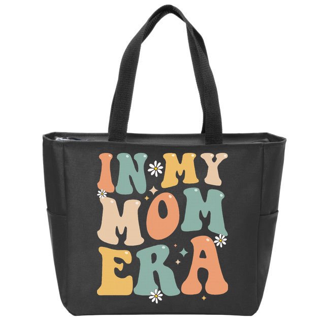 In My Mom Era Lover Groovy Retro Mom Funny Mothers Day Zip Tote Bag