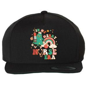 In My Merry Nurse Era Retro Groovy Nurse Christmas Tree Xmas Gift Wool Snapback Cap