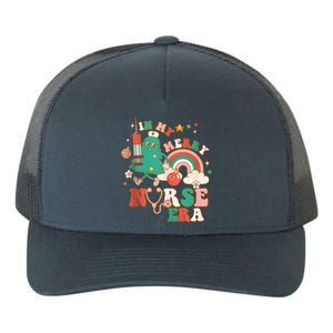 In My Merry Nurse Era Retro Groovy Nurse Christmas Tree Xmas Gift Yupoong Adult 5-Panel Trucker Hat