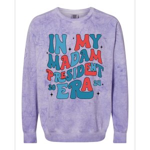 In My Madam President Era Kamala Harris Supporter President Colorblast Crewneck Sweatshirt