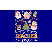 In My Merry Teacher Era Retro Groovy Christmas Teacher Gift Bumper Sticker