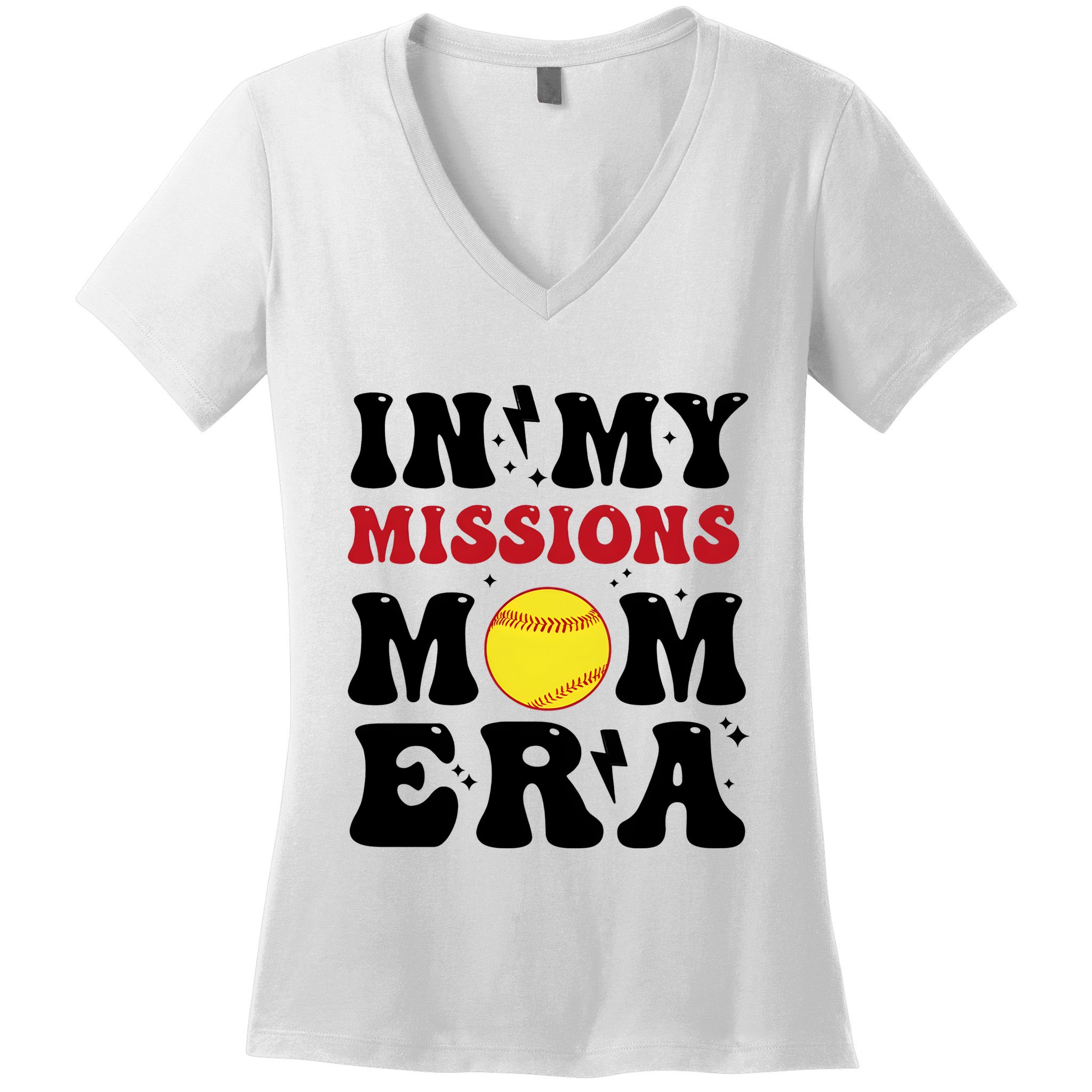 In My Missions Mom Era Women's V-Neck T-Shirt