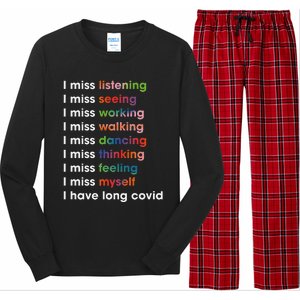 I Miss Myself I Have Long Covid Long Sleeve Pajama Set