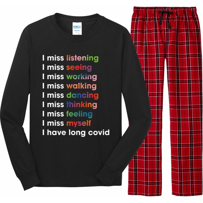 I Miss Myself I Have Long Covid Long Sleeve Pajama Set