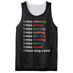 I Miss Myself I Have Long Covid Mesh Reversible Basketball Jersey Tank