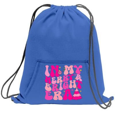 In My Merry And Bright Era Christmas Santa Xmas Groovy Retro Gift Sweatshirt Cinch Pack Bag