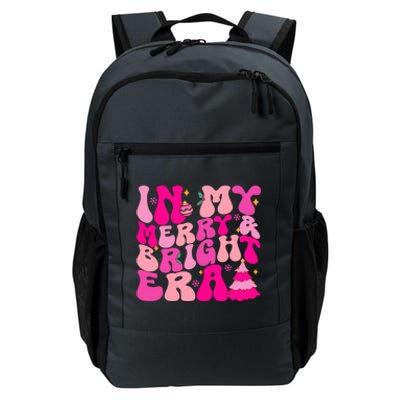 In My Merry And Bright Era Christmas Santa Xmas Groovy Retro Gift Daily Commute Backpack