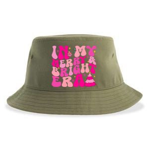 In My Merry And Bright Era Christmas Santa Xmas Groovy Retro Gift Sustainable Bucket Hat