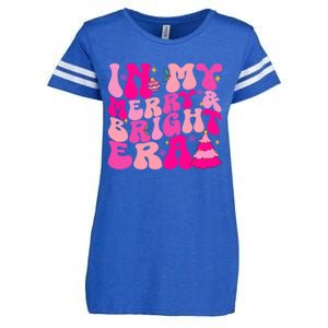 In My Merry And Bright Era Christmas Santa Xmas Groovy Retro Gift Enza Ladies Jersey Football T-Shirt