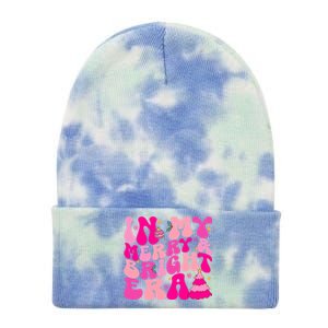 In My Merry And Bright Era Christmas Santa Xmas Groovy Retro Gift Tie Dye 12in Knit Beanie