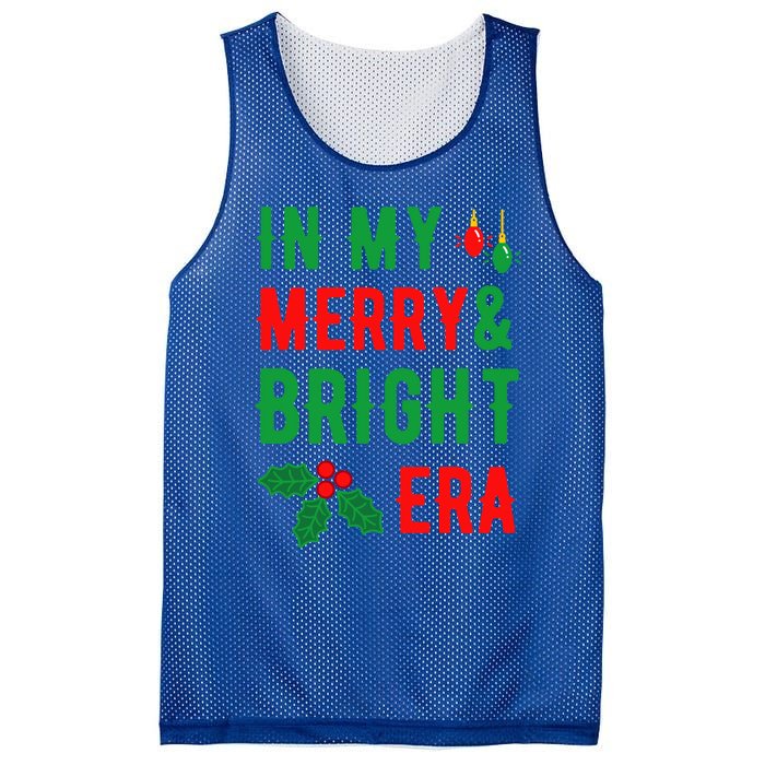 In My Merry And Bright Era Cute Christmas Era Xmas Lights Meaningful Gift Mesh Reversible Basketball Jersey Tank