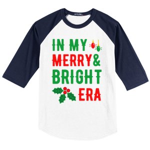 In My Merry And Bright Era Cute Christmas Era Xmas Lights Meaningful Gift Baseball Sleeve Shirt