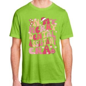 In My Merry Dental Assistant Era Retro Groovy Pink Christmas Gift Adult ChromaSoft Performance T-Shirt