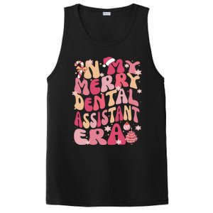 In My Merry Dental Assistant Era Retro Groovy Pink Christmas Gift PosiCharge Competitor Tank