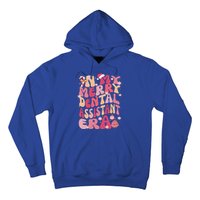 In My Merry Dental Assistant Era Retro Groovy Pink Christmas Gift Hoodie