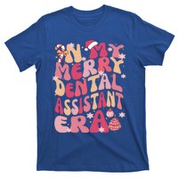 In My Merry Dental Assistant Era Retro Groovy Pink Christmas Gift T-Shirt