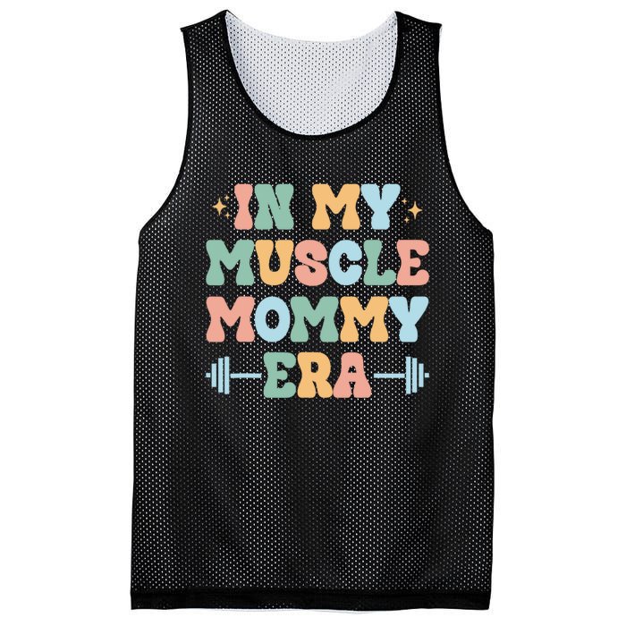 In My Muscle Mommy Era Groovy Mesh Reversible Basketball Jersey Tank