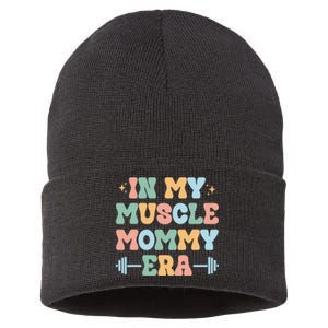 In My Muscle Mommy Era Groovy Sustainable Knit Beanie