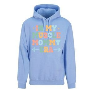 In My Muscle Mommy Era Groovy Unisex Surf Hoodie