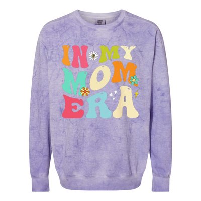 In My Mom Era Lover Groovy Mom Mother's Day Colorblast Crewneck Sweatshirt