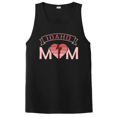 Idaho Mom Mother's Day Sunset Heart Retro Leisure Gift PosiCharge Competitor Tank