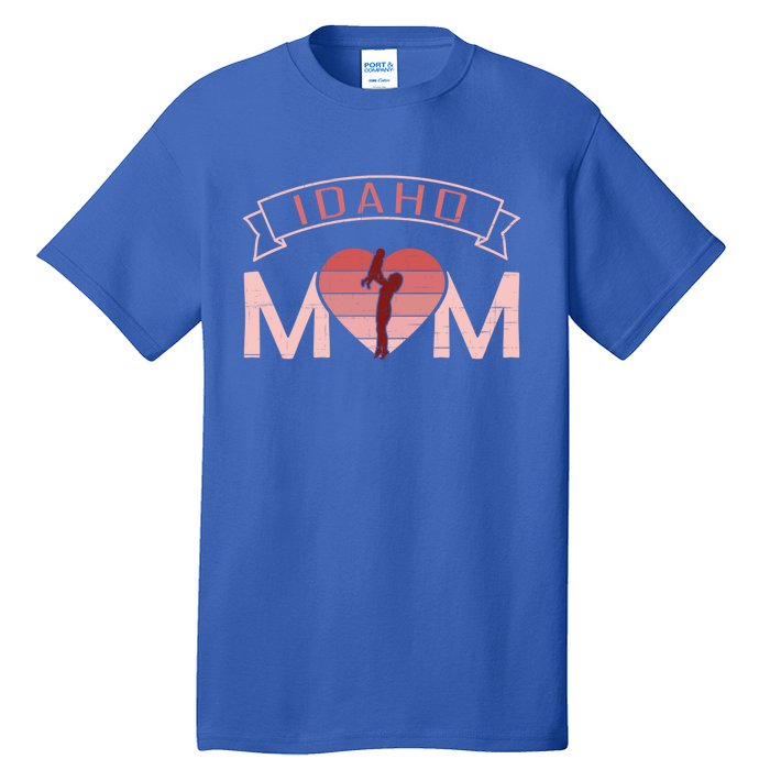 Idaho Mom Mother's Day Sunset Heart Retro Leisure Gift Tall T-Shirt