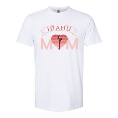 Idaho Mom Mother's Day Sunset Heart Retro Leisure Gift Softstyle CVC T-Shirt