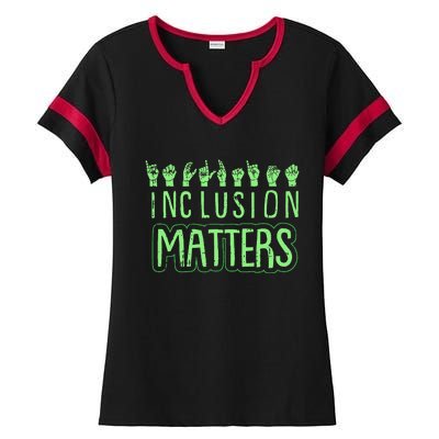 Inclusion Matters Mental Health Awareness Warrior Counselor Ladies Halftime Notch Neck Tee