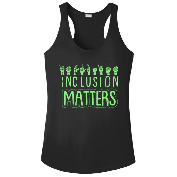 Inclusion Matters Mental Health Awareness Warrior Counselor Ladies PosiCharge Competitor Racerback Tank